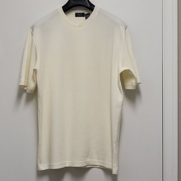 Crazy Horse Claiborne T Shirt Rib Knit Mens Large Combed Cotton Made in Peru - Picture 1 of 13